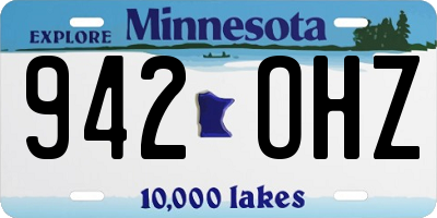 MN license plate 942OHZ