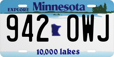 MN license plate 942OWJ