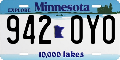 MN license plate 942OYO