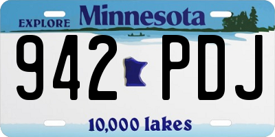 MN license plate 942PDJ