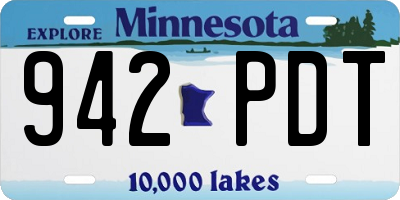 MN license plate 942PDT
