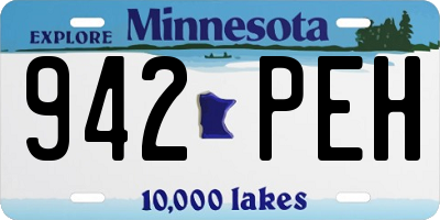 MN license plate 942PEH