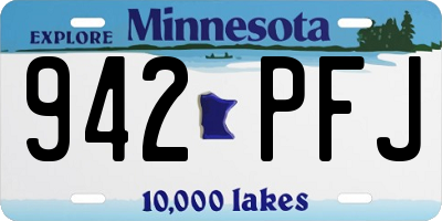 MN license plate 942PFJ
