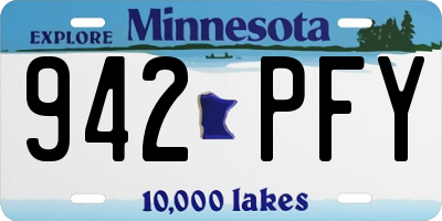 MN license plate 942PFY