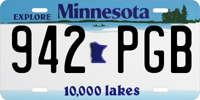 MN license plate 942PGB