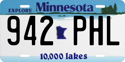 MN license plate 942PHL