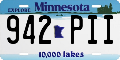 MN license plate 942PII