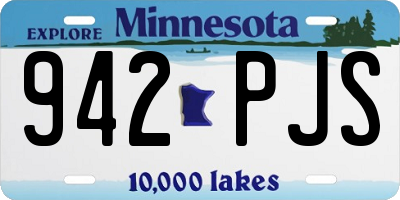MN license plate 942PJS