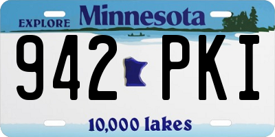 MN license plate 942PKI
