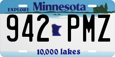 MN license plate 942PMZ