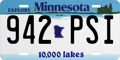 MN license plate 942PSI