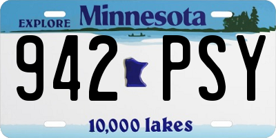 MN license plate 942PSY