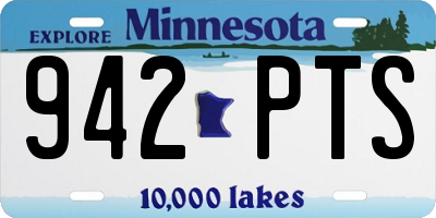 MN license plate 942PTS