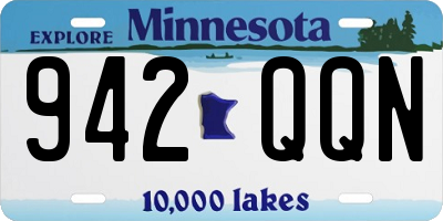 MN license plate 942QQN
