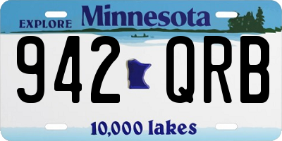 MN license plate 942QRB