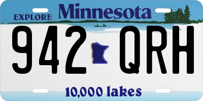 MN license plate 942QRH