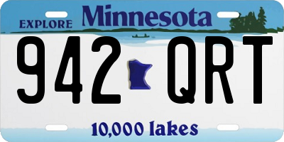 MN license plate 942QRT