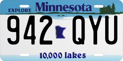 MN license plate 942QYU