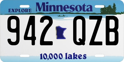 MN license plate 942QZB