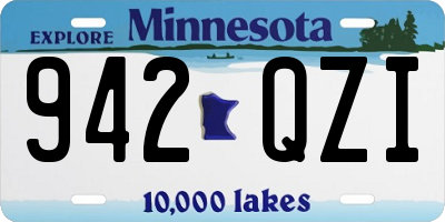 MN license plate 942QZI