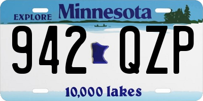 MN license plate 942QZP