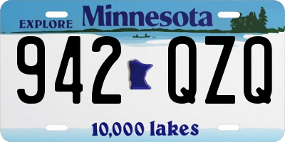 MN license plate 942QZQ