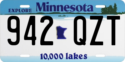 MN license plate 942QZT