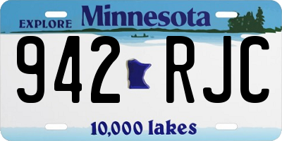 MN license plate 942RJC