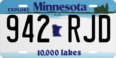 MN license plate 942RJD