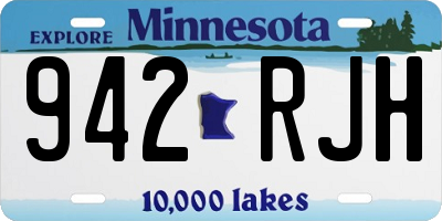 MN license plate 942RJH