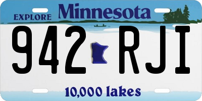 MN license plate 942RJI