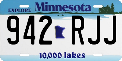 MN license plate 942RJJ