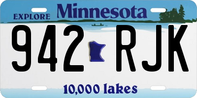 MN license plate 942RJK