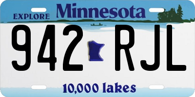 MN license plate 942RJL