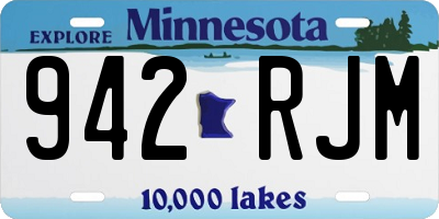MN license plate 942RJM