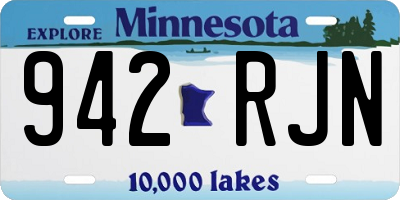 MN license plate 942RJN