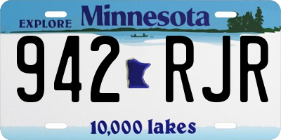 MN license plate 942RJR