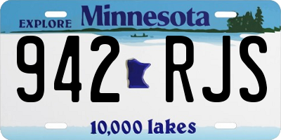 MN license plate 942RJS