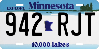 MN license plate 942RJT