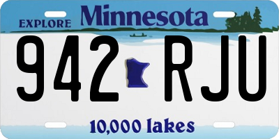 MN license plate 942RJU
