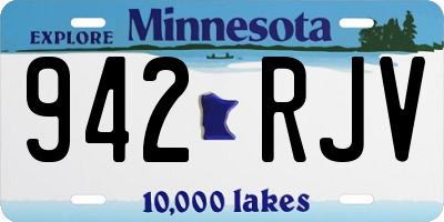 MN license plate 942RJV