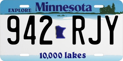 MN license plate 942RJY