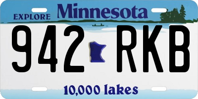 MN license plate 942RKB