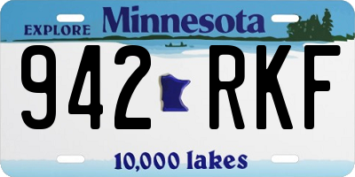 MN license plate 942RKF
