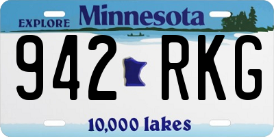 MN license plate 942RKG