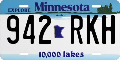 MN license plate 942RKH