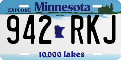 MN license plate 942RKJ