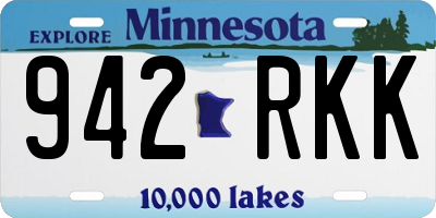 MN license plate 942RKK