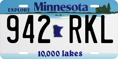 MN license plate 942RKL