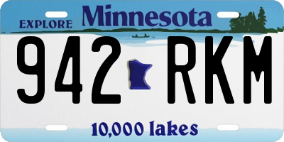 MN license plate 942RKM